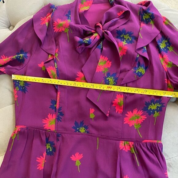 Tanya Taylor Aubree Spaced Out Floral Mini Dress 12 - Picture 3 of 4